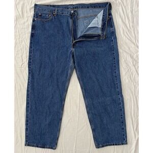 Levi's 550 100% Cotton Classic‎ Fit Jeans Mens 46x30 Blue Denim Baggy Dad Y2K
